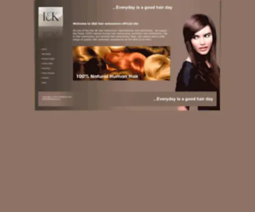 Iandkhair.com(Official website for I&K Hair Extensions) Screenshot