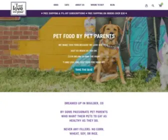 Iandloveandyou.com(Dog Food & Cat Food Made With Love) Screenshot