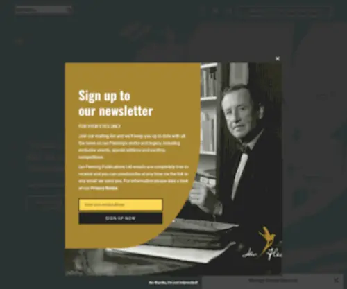 Ianfleming.com(Ian fleming) Screenshot