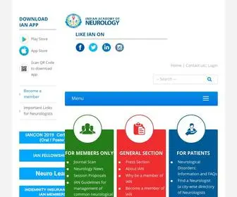 Ianindia.org(Indian Academy of Neurology) Screenshot