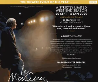 Ianonstage.co.uk(The official website for Ian McKellen's one man show) Screenshot