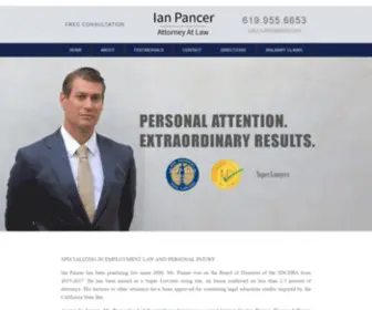 Ianpancer.com(Trial Lawyer Specializing in Criminal Defense and Civil Litigation) Screenshot