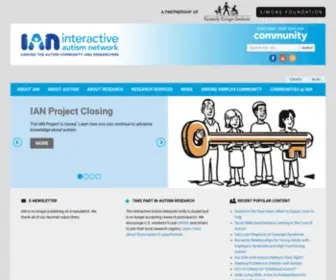 Ianproject.org(Interactive Autism Network) Screenshot