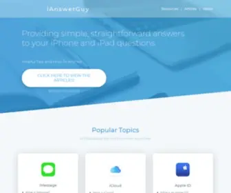 Ianswerguy.com(Expert iPhone and iPad Coaching and Training) Screenshot