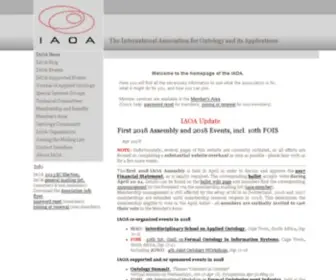 Iaoa.org(The International Association for Ontology and its Applications) Screenshot