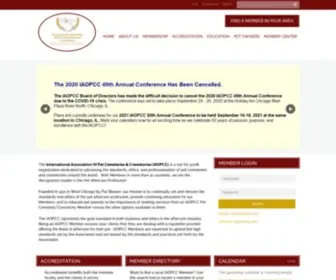 Iaopc.com(International Association of Pet Cemeteries and Crematories) Screenshot