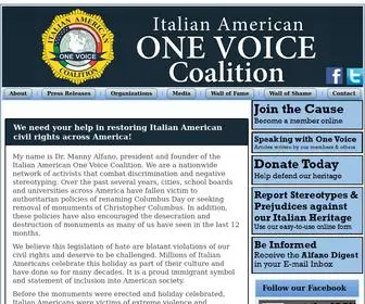 Iaovc.org(Italian American ONE VOICE Coalition) Screenshot