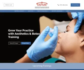 Iapam.com(Aesthetics & Botox Training) Screenshot