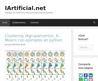 Iartificial.net(Inteligencia Artificial y Machine Learning en Espa) Screenshot