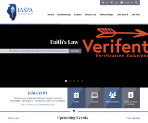 Iaspa.org(Illinois Association of School Personnel Administrators) Screenshot