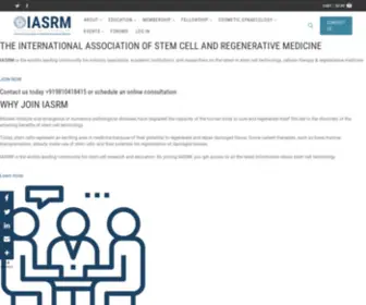 IasrmGlobal.org(International Association of Stem Cell & Regenerative Medicine (IASRM)) Screenshot