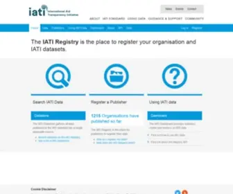 Iatiregistry.org(IATI Registry) Screenshot