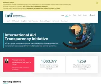 Iatistandard.org(International Aid Transparency Initiative) Screenshot