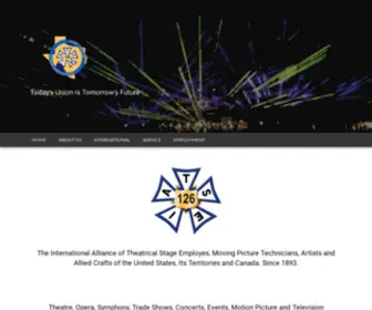 Iatse126.org(Local #126 (International Alliance of Theatrical Stage Employees)) Screenshot