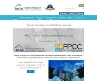 Iaua.us(Association for property insurance appraisers and umpires using Alternative Dispute Resolution) Screenshot