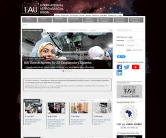 Iau.org(International Astronomical Union) Screenshot