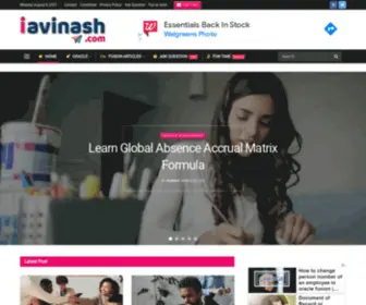 Iavinash.com(Learn Oracle Fusion Online Free) Screenshot