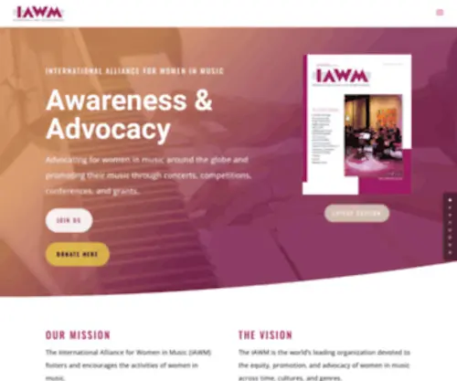 Iawm.org(International Alliance for Women in Music) Screenshot