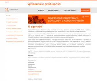 Iazasi.gov.sk(O agentúre) Screenshot
