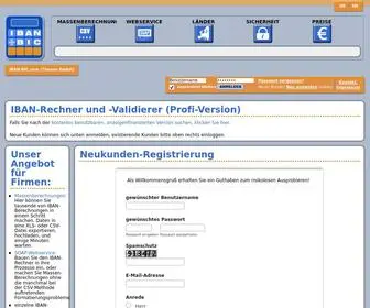 Iban-BIC.com((Theano GmbH)) Screenshot