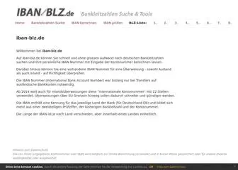 Iban-BLZ.de(Bankleitzahlen Suche mit IBAN) Screenshot
