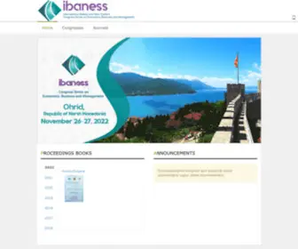 Ibaness.org(International balkan and near eastern social sciences conferences) Screenshot