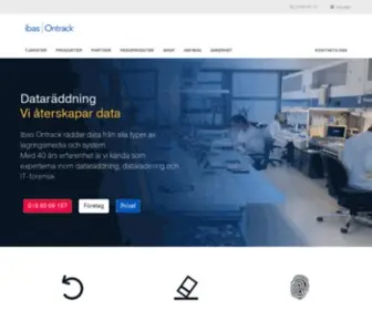 Ibas.se(Ibas är ett erfaret företag inom dataräddning och återskapande av data) Screenshot