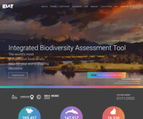 Ibat-Alliance.org(Integrated Biodiversity Assessment Tool) Screenshot