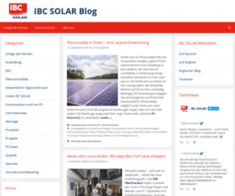 IBC-Blog.de(IBC SOLAR Blog) Screenshot