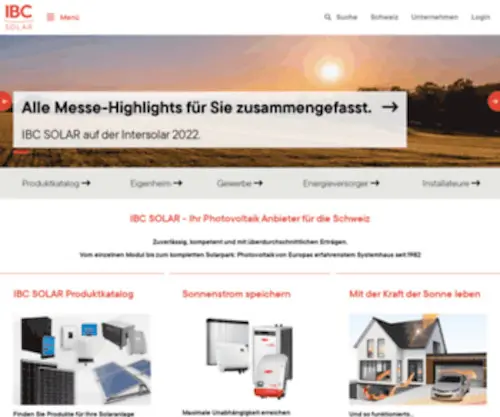 IBC-Solar.ch(IBC SOLAR Schweiz) Screenshot