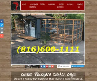 Ibcrazycoops.com(Custom Chicken Coops For Sale Kansas City Kansas Missouri) Screenshot