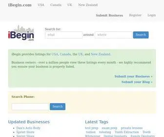 Ibegin.com(Local Search & Business Directory) Screenshot