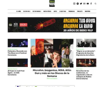 Ibero909.fm(Estación de radio y plataforma de la Universidad Iberoamericana (Ibero)) Screenshot