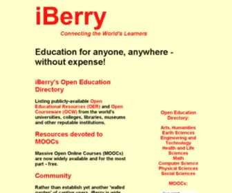 Iberry.com(Resources for Learners & Educators) Screenshot