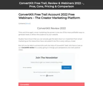 Ibestemailmarketingsoftware.com(ConvertKit Free Trail Account 2022) Screenshot