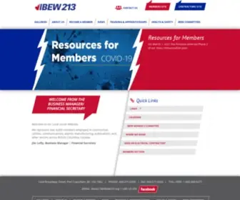 Ibew213.com(IBEW 213) Screenshot