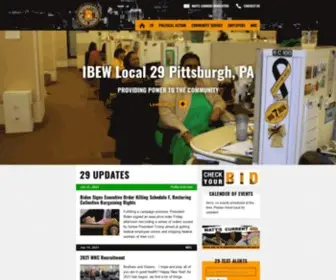 Ibew29.org(IBEW Local 29 Pittsburgh) Screenshot