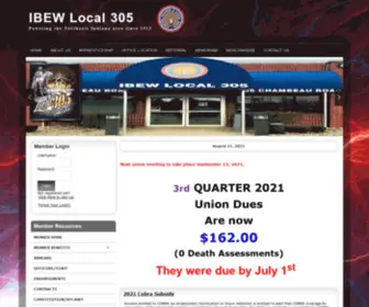 Ibew305.org(IBEW Local 305) Screenshot