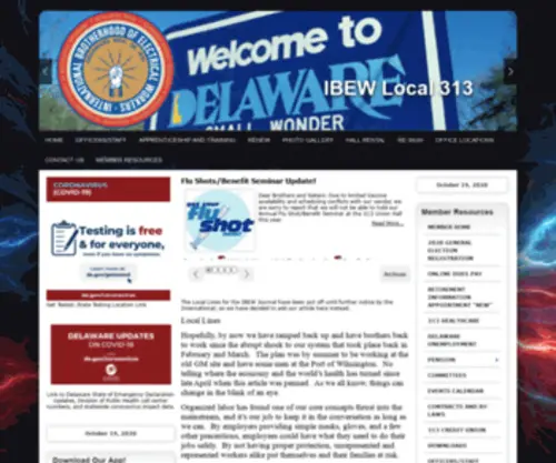 Ibew313.org(IBEW Local 313) Screenshot