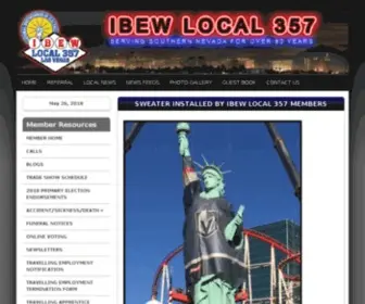 Ibew357.net(IBEW local 357) Screenshot