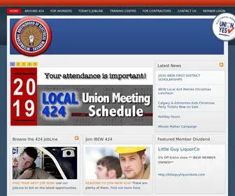 Ibew424.net(IBEW 424) Screenshot