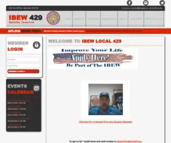 Ibew429.org(IBEW 429) Screenshot