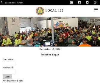 Ibew465.org(IBEW Local 465) Screenshot