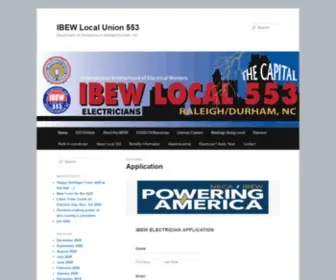 Ibew553.org(IBEW Local Union 553) Screenshot