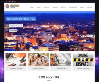 Ibewlocal102.org(The website for IBEW Local 102) Screenshot