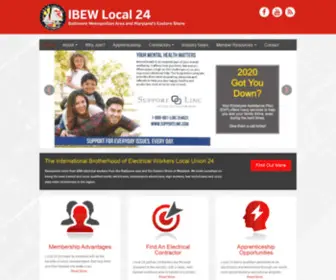 Ibewlocal24.org(IBEW Local Union 24) Screenshot