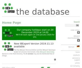 Ibexpert.net(The database experts Main/) Screenshot