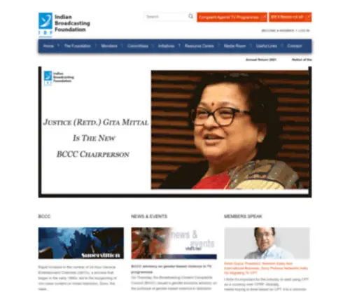 Ibfindia.com(Indian Broadcasting Foundation) Screenshot