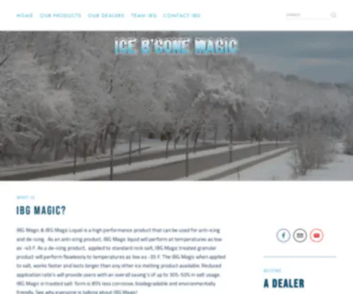 Ibgmagic.com(The Official Site of Ice B'Gone Magic) Screenshot