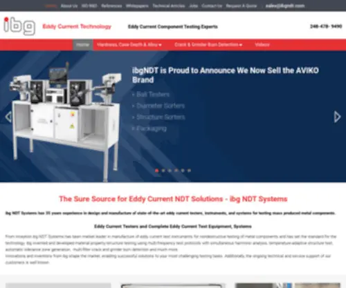IBGNDT.com(Eddy Current Testers) Screenshot